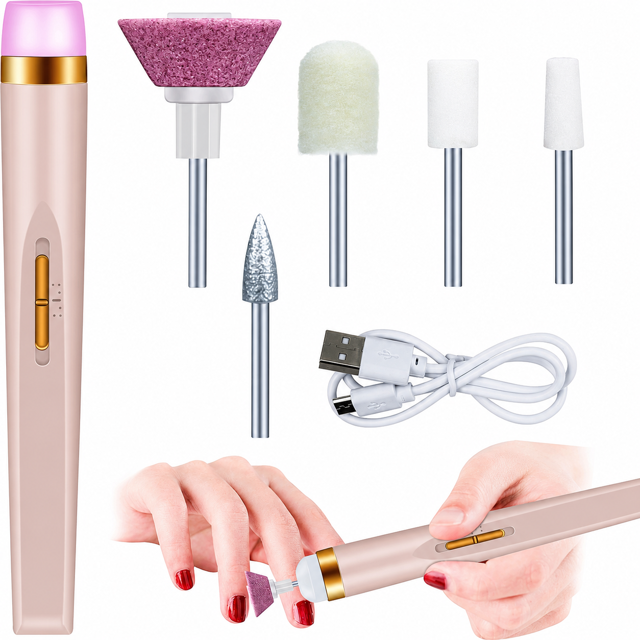 جهاز برد الأظافر الكهربائي مع شحن USB - الصورة 2